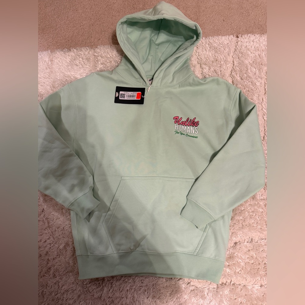 Unlike Humans Mint Green Hoodie